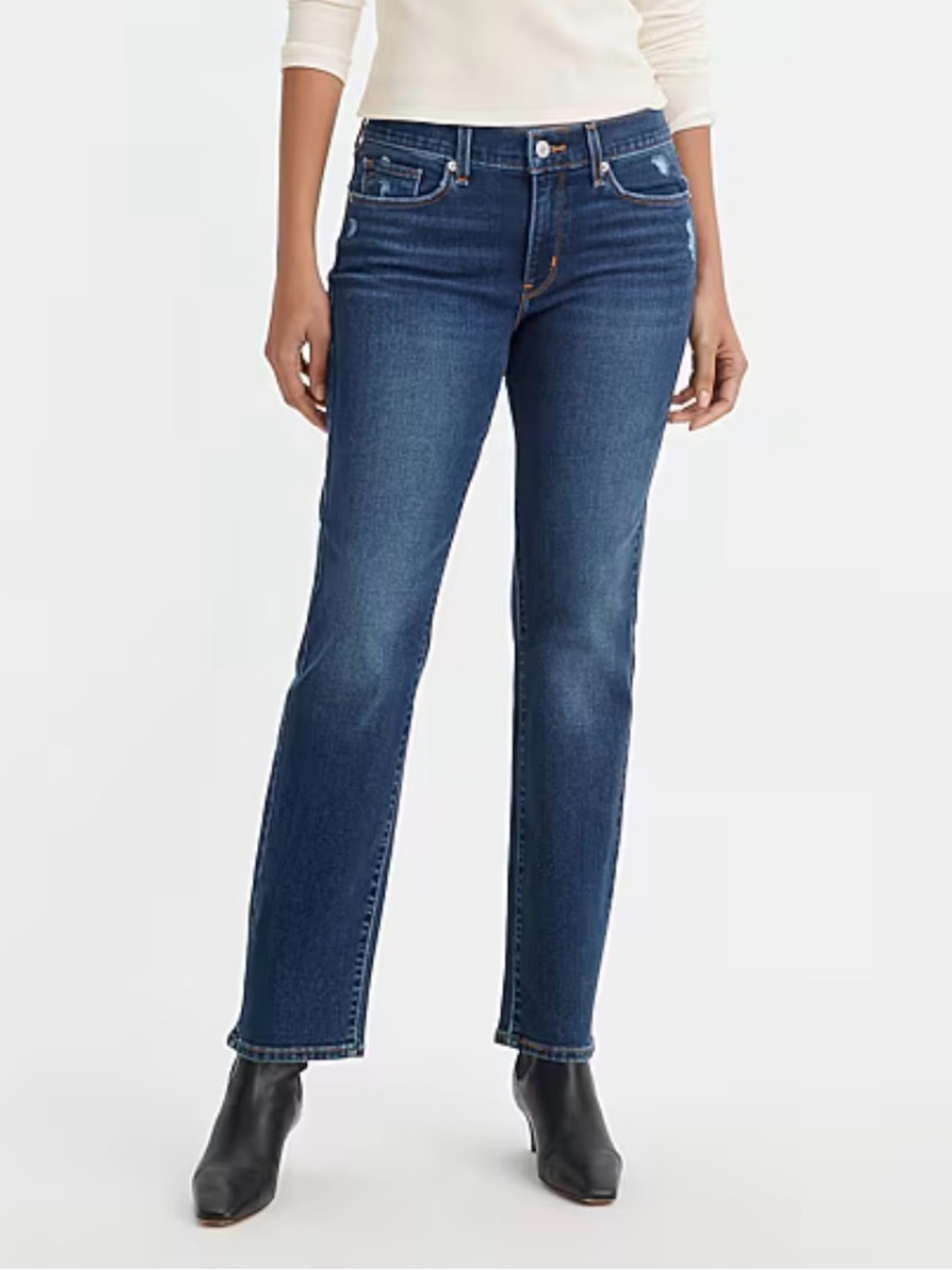 NWT! ✨ Levi's Women's Classic Straight-Leg Jeans in Dark Blue Denim